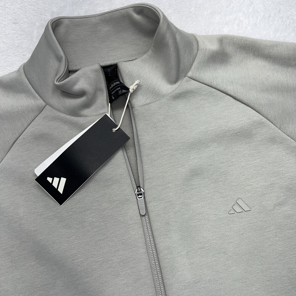 Adidas Basketball FL Track Top Front Zip Jacket Unisex L Gray Logo NWT $90